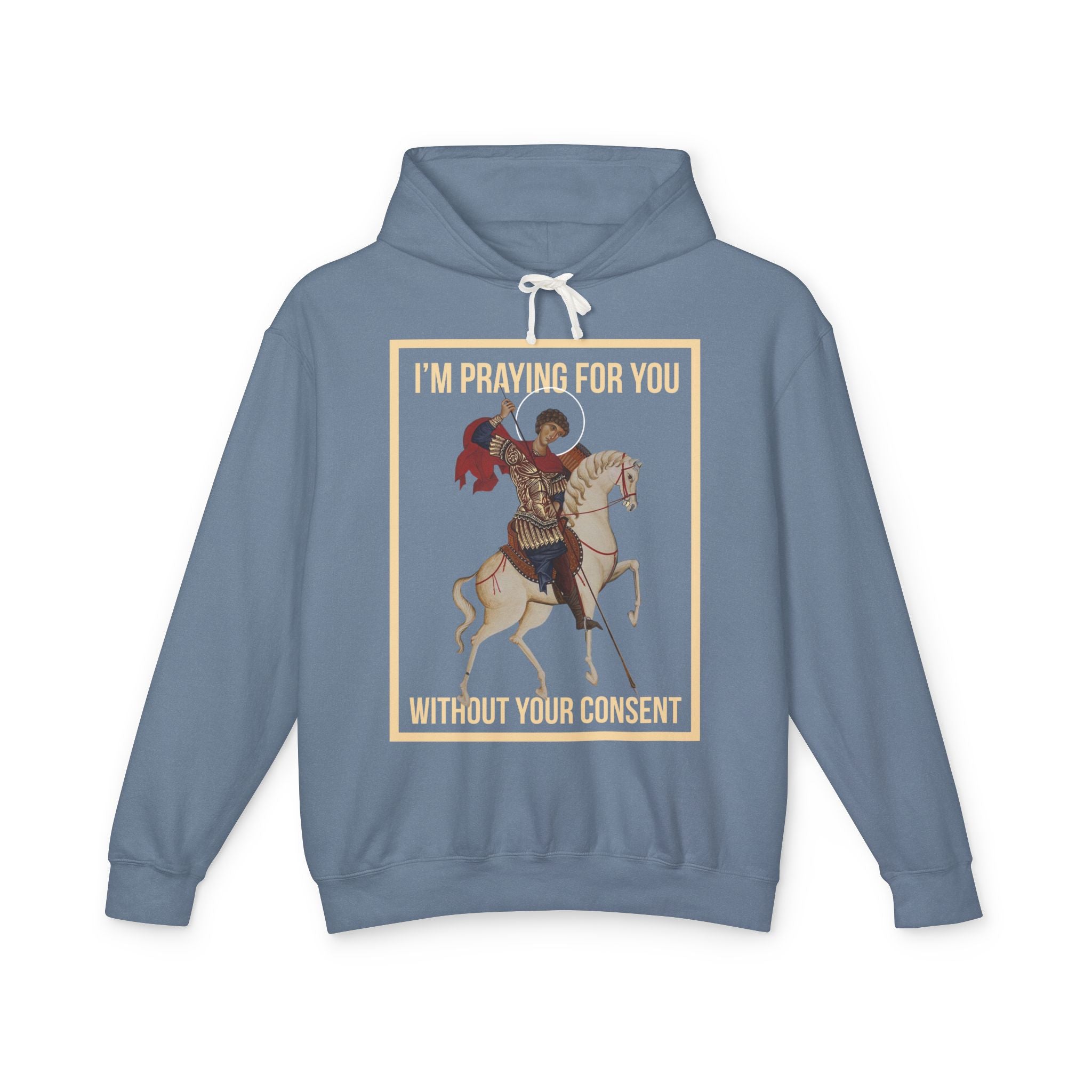 Praying Knight Hoodie, Unisex Lightweight Hooded Sweatshirt, Inspirational Sweatshirt, Gift for Believers, Faith-Based Apparel, Cozy [...]